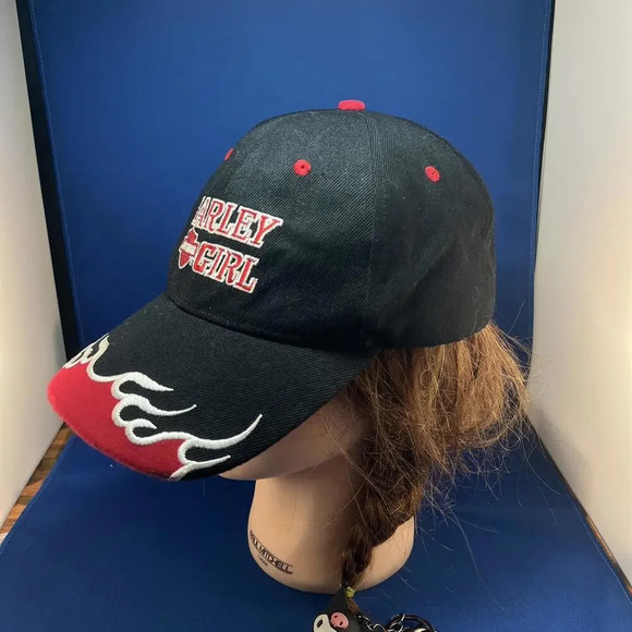 Harley Davidson Women's Cap - Harley Girl with Flame Design - Picture 4 of 6